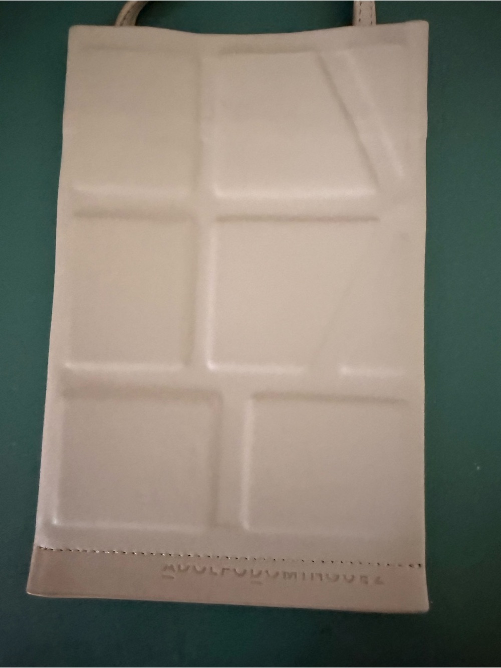 Adolfo Dominguez White Quilted Crossbody Bag